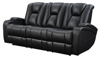 Shiny black 3 seater recliner